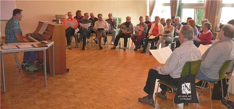 Beim Probenwochenende in Dahlem-Baasem wurde ausgiebig geübt.privat