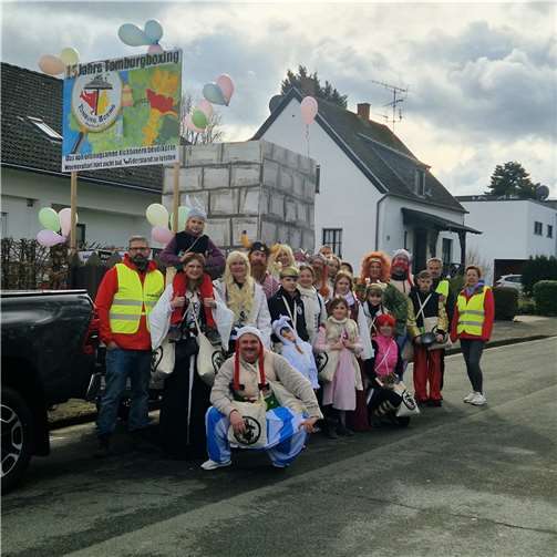 Beim Rosenmontagszug.