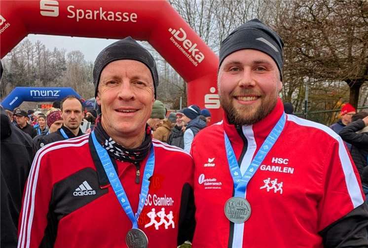 Beim Silvesterlauf über 10.000 m in Montabaur: Ivo Baumgart und Tim Zimmer. Foto: privat