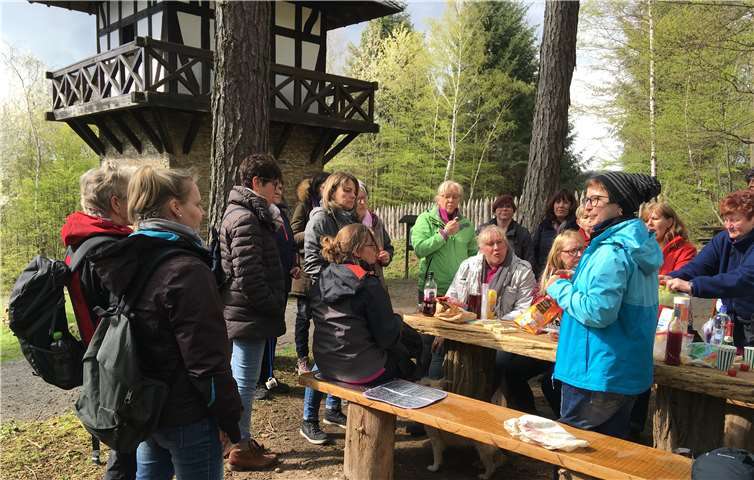 Beim Sonnenschein wurde eine Pause eingelegt.