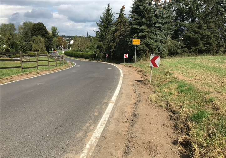 Beim Straßenabschnitt der L125 wurde Ausbesserungsarbeiten vorgenommen. Foto: privat