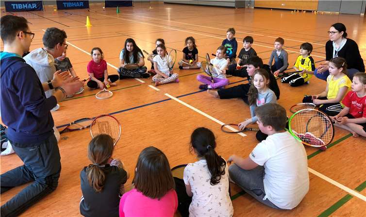 Beim Tennis-Schnuppertraining standen für die Grundschüler die Freude und der Spaß an der Bewegung und dem Spiel im Vordergrund. Foto: privat