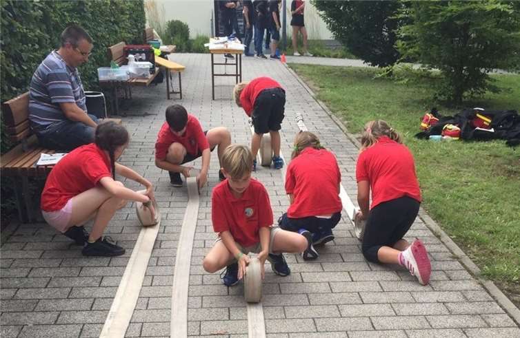 Beim Thema „Feuerwehr“belegten die Waldescher den 1. Platz.