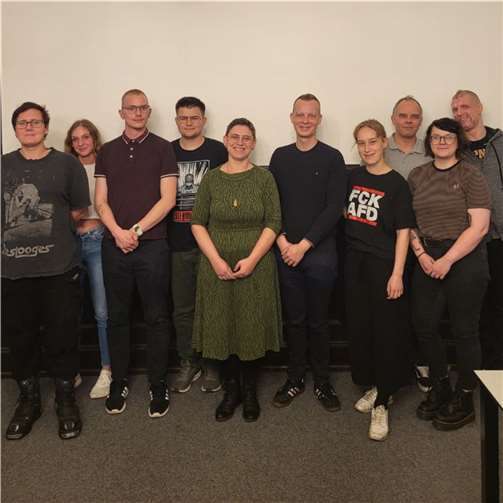 Beim Treffen mit den neu gewählten Ausschussmitgliedern. Foto: Fabio Clausnitzer