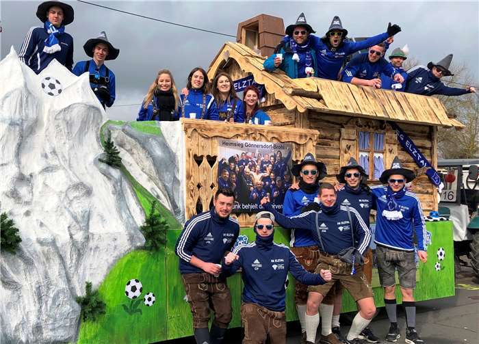 Beim Umzug am Karnevalssamstag war in Gering und Kollig rund um den Wagen der SG Elztal so richtig was los. Fotos: SK