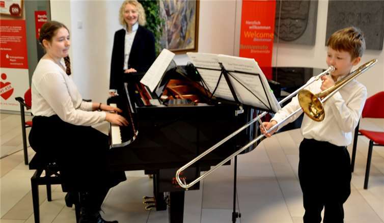 Beim Vorspielen in der KSK – Lydia Volk und ihr Bruder Laurenz.