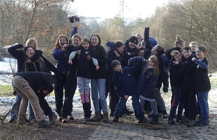 Beim Winterlager hatten die Pfadfinder des Pfadfinderstamms Drache aus Thür viel Spaß.  Fotos: privat