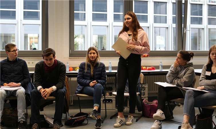 Beim Workschop im Martinus-Gymnasium Linz lernten die Teilnehmer, politische Standpunkte zu vertreten. Fotos: privat