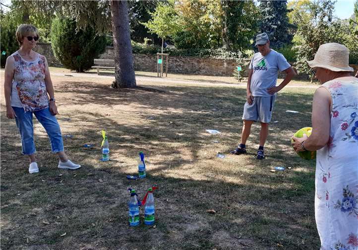 Beim letzten offenen Treff im Stadtpark wurde unter anderem Mensch ärgere dich nicht gespielt.