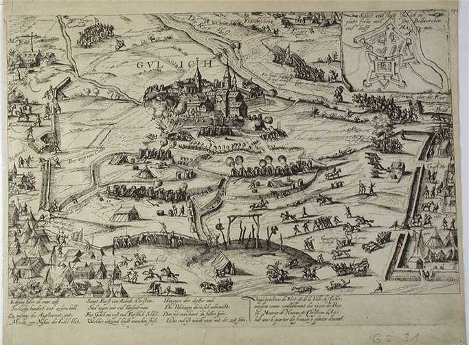 Belagerung von Jülich 1610 (Kupferstich von Abraham Hogenberg) Stadtarchiv Jülich, Signatur: GS 031