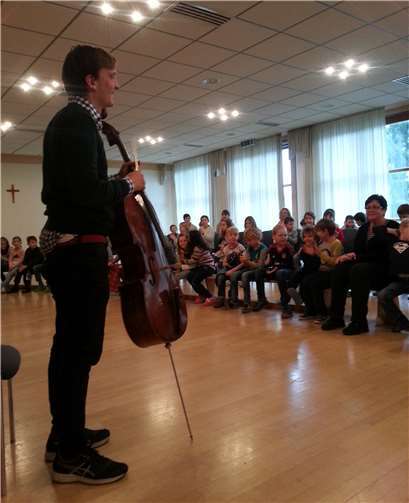 Benedikt Klöckner begeisterte mit seinem Cello. privat
