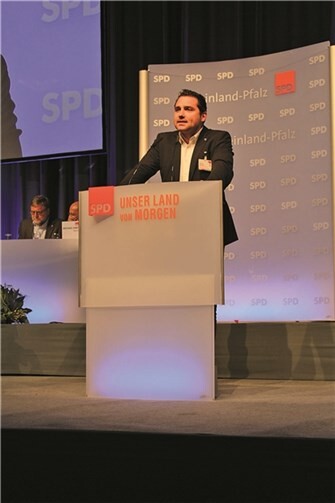 Benedikt Oster überzeugte die Delegierten des SPD-Landesparteitages und erhielt das zweitbeste Ergebnis der Beisitzer.