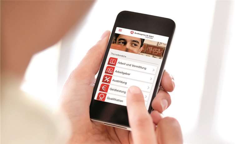 Bereits auf der Startseite der APP kann schnell der Weg zur Agentur für Arbeit Bonn/Rhein-Sieg eingeschlagen werden.privat