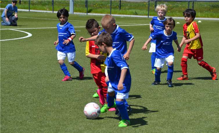 Bereits die Kleinsten zeigten auf dem Rasen schöne Spielzüge.