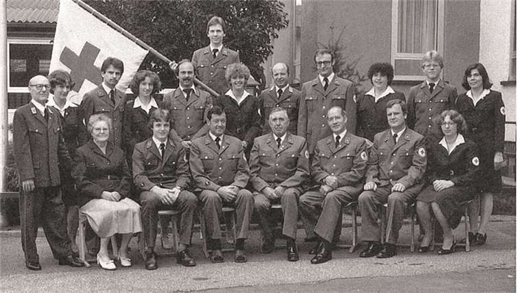 „Bereitschaft 1980“ - die Aktiven des Ortsvereins im Jahr 1980.privat
