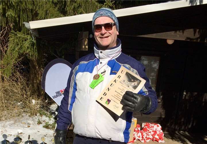 Bernd Hornbostell holte sich die Bronzemedaille auf dem Erbeskopf.privat