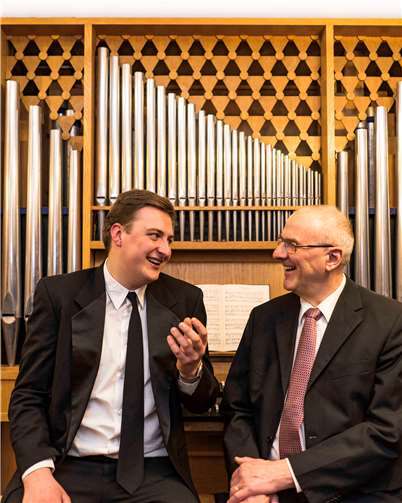 Bernd Kämpf und Konstantin Paganetti konzertieren.Quelle: Ev. Kirchengemeinde