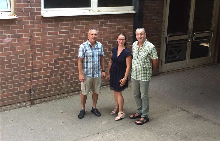 Bernd Loch, Julia Kübler und Wolfgang Mayr suchen einen Raum für die 100-Jahr-Feier 2019.privat