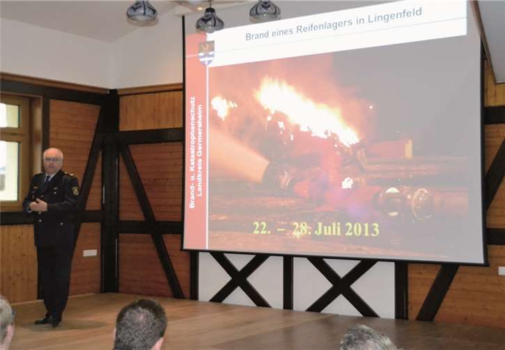 Berthold Simon berichtete von einem Reifenlagerbrand in Lingenfeld. privat