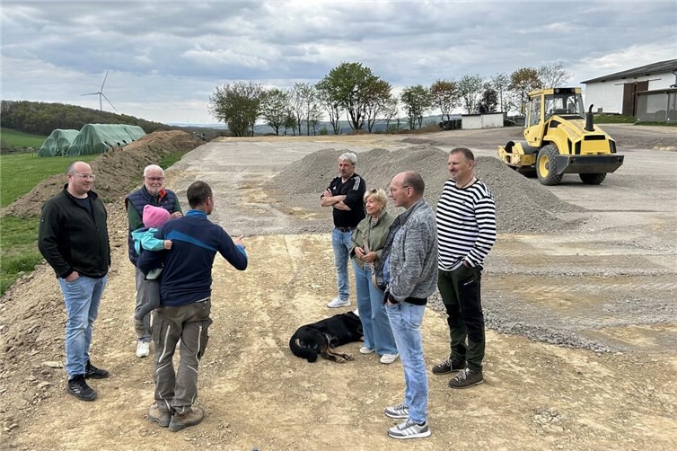 Besichtigung der Baustelle bei Fam. Jünger.