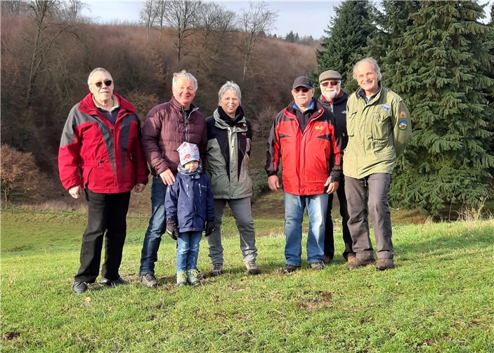 Besichtigung der Fläche der neuen Blumenwiese im Dezember 2019.