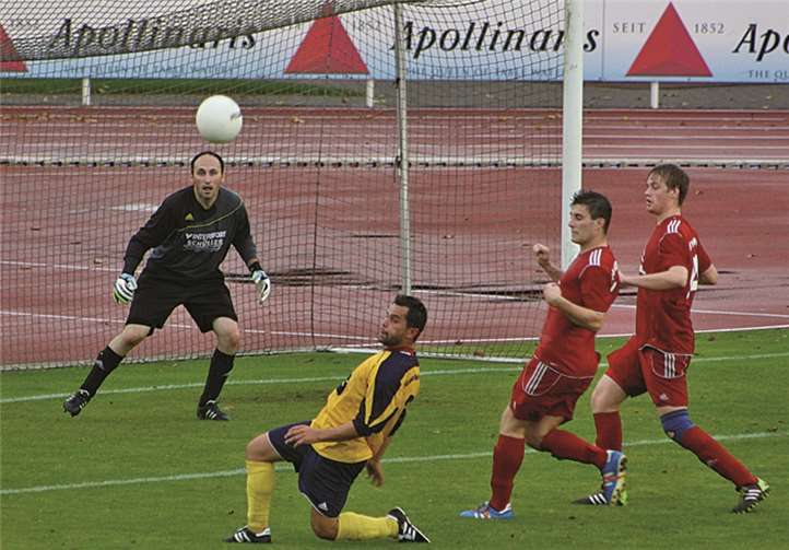 Bester Mann auf dem Platz Torwart Samir Handanagic hatte Ball immer fest im Blick. privat