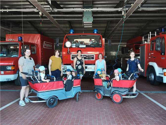 Besuch bei der freiwilligen Feuerwehr Vallendar. Fotos: Haus für Kinder