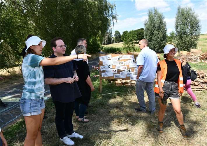 Besuch des Bauspielplatzgeländes am Dorfgemeinschaftshaus Münstermaifeld-Metternich.