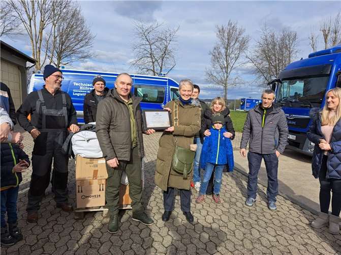 Besuch des Bürgermeisters von Trostjanets, Yurij Bowa, und der Bürgermeisterin von Montabaur, Gabriele Wieland, beim THW in Montabaur.  Fotos: Archiv von SIN e.V.
