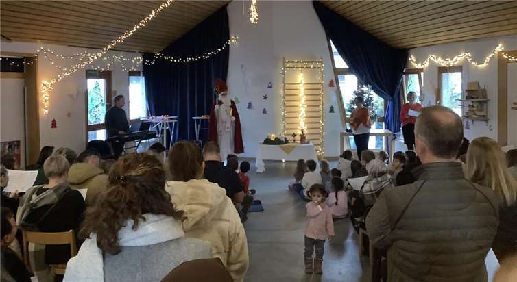 Besuch des Nikolaus in der Kita Arche Noah.Foto: privat