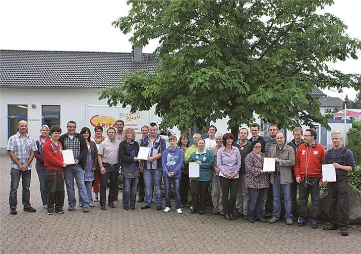 Betriebe, Werkstattbeschäftigte und Schüler bei der gemeinsamen Abschlussveranstaltung. Caritas Werkstätten