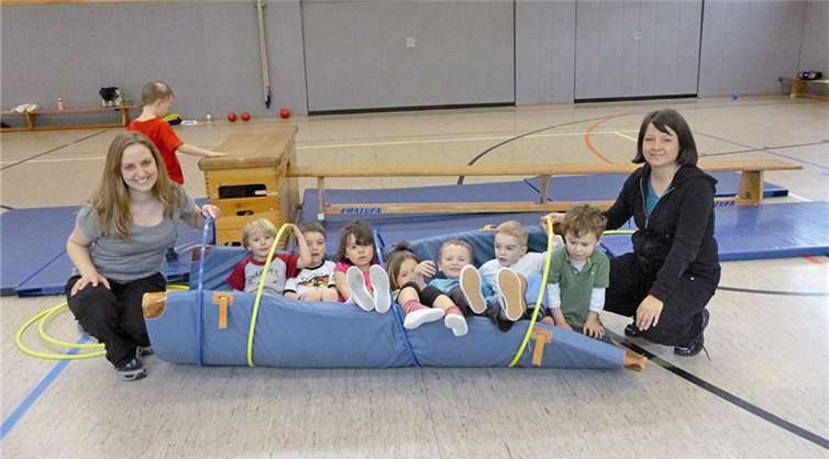 Bewegung, Spiel und Spaß stehen beim Kinderturnen im Vordergrund.privat