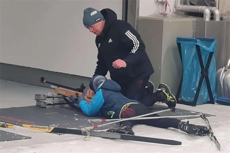 Biathlontraining Skihalle Oberhof