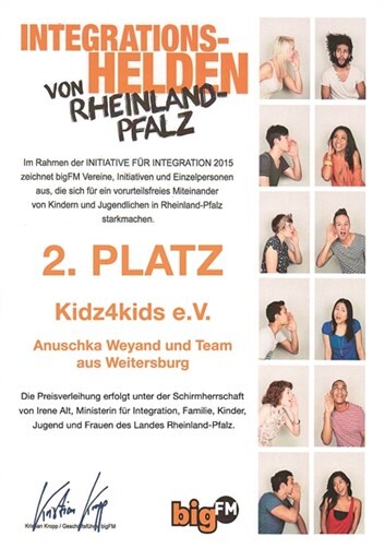 Zweiter Platz bei der BigFm Initiative Integration 