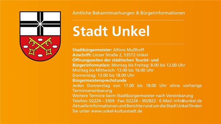Tourist- und Bürgerinformation der Stadt Unkel 