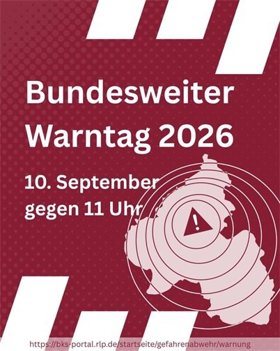 Bundesweiter Warntag am 10. September 2026 