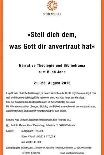 „Stell Dich dem, was Gott Dir anvertraut hat“