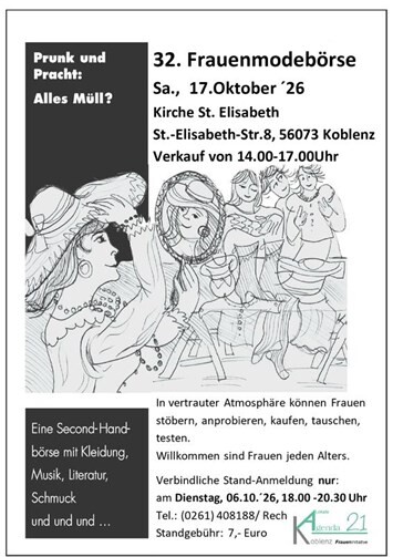 32. Frauenmodebörse in Koblenz am 17. Oktober 2026 – Second-Hand Mode und Accessoires 