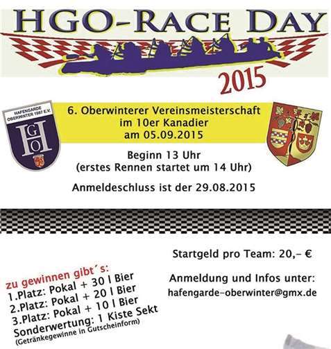 6. HGO Race Day im Oberwinterer Hafen