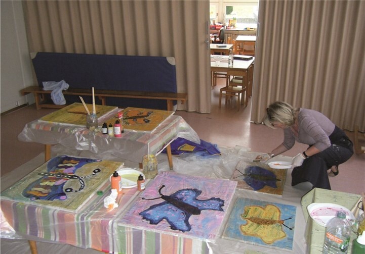 Kinder - Kunst und Schmetterlinge 