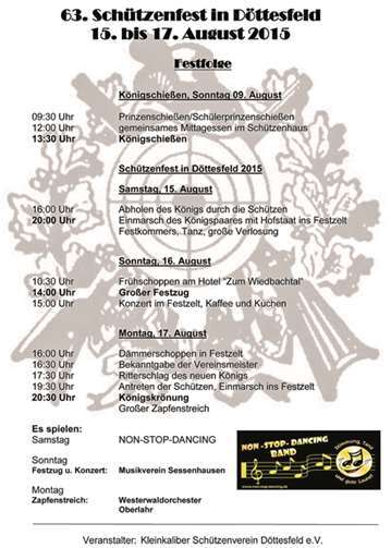 Königsschießen und Döttesfelder Schützenfest