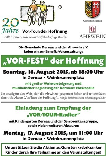 VOR-TOUR der Hoffnung macht am Montag Station in Dernau 