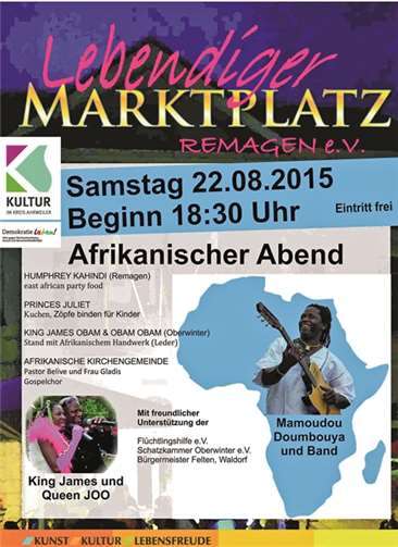 Afrikanischer Abend auf dem Remagener Marktplatz 