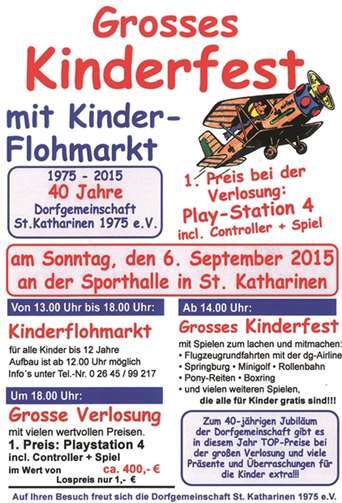 Großes Kinderfest mit Kinder-Flohmarkt