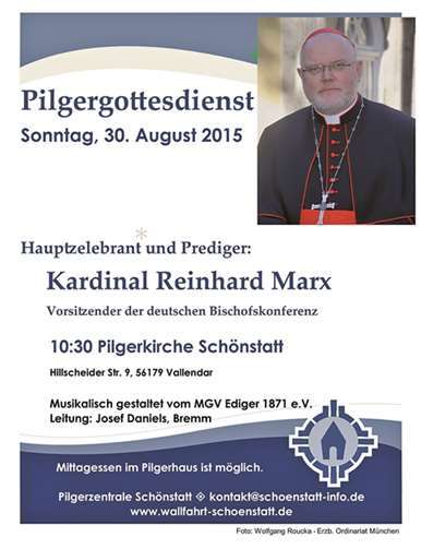 Kardinal Marx kommt nach Schönstatt 
