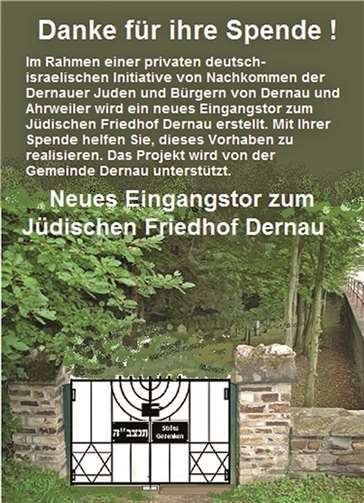 Ein neues Tor für den jüdischen Friedhof