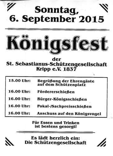 Königsschießen der Kripper Schützen