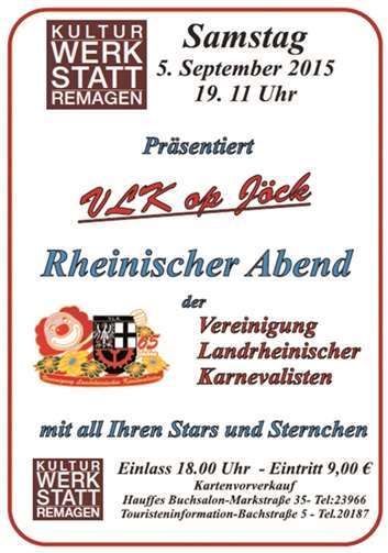 Der „Rheinische Abend“ - mehr als ein Hauch von Karneval