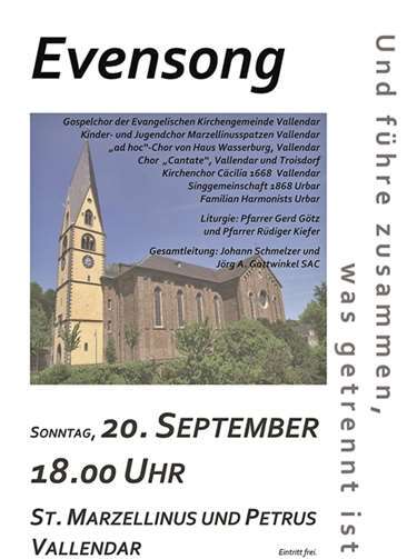 Fünfter Vallendarer Evensong 