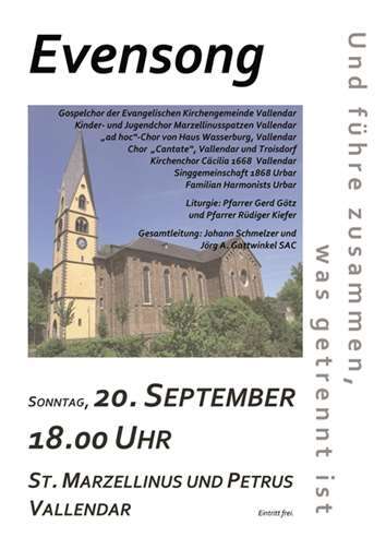 Sieben Chöre aus Urbar und Vallendar gestalten Evensong 